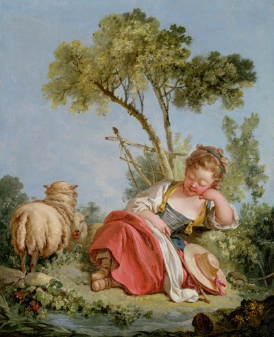 La petite bergère, c.1754 - François Boucher